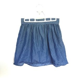 Chambray A-line Skirt