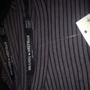 brandy melville black and grey striped pants