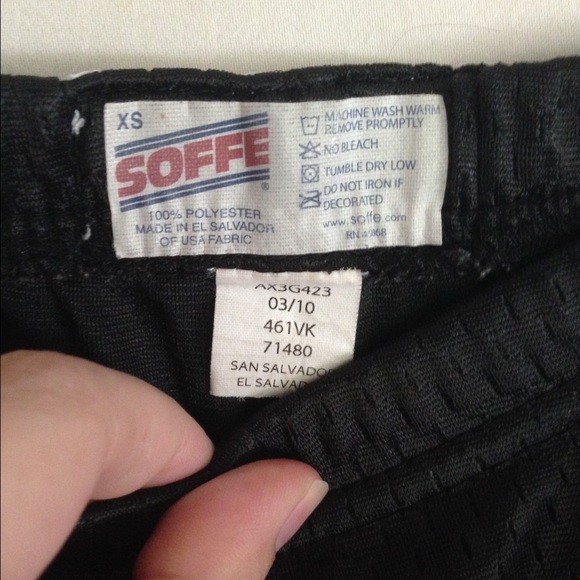 ✖️SOLD✖️ Black Mesh Soffe Shorts - Picture 2 of 2