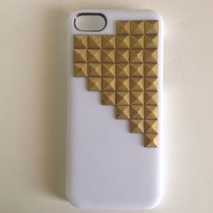 White and Gold studded iPhone 5/5s Case