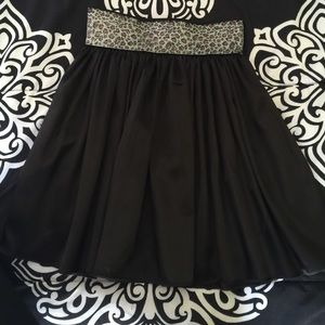 Silk black skirt