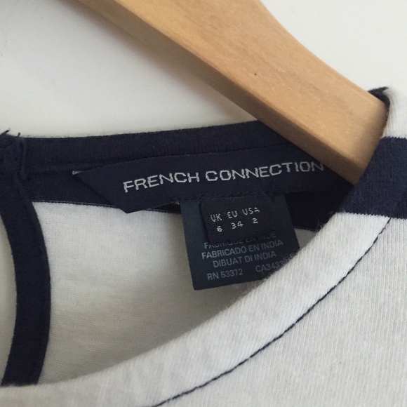 Blue and White Stripped French Connection Dress - Picture 3 of 4