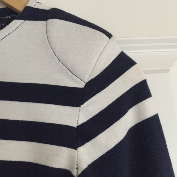 Blue and White Stripped French Connection Dress - Picture 4 of 4