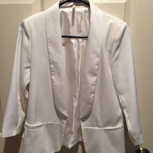 Euc Miami white 3/4 sleeve blazer jacket