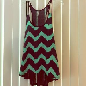 Bella D Mint/Navy tank top