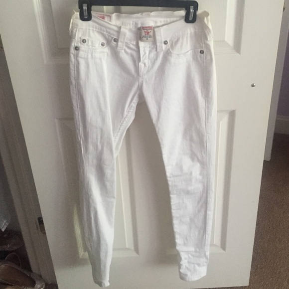 True Religion Casey White Skinny Jeans