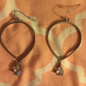 Jessica Simpson silver teardrop earrings