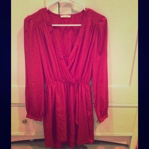 RED LONG-SLEEVE DRESS
