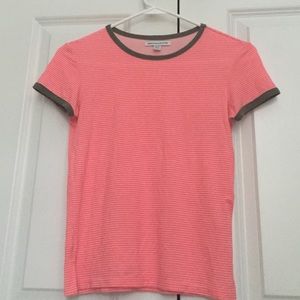 pink & white striped shirt