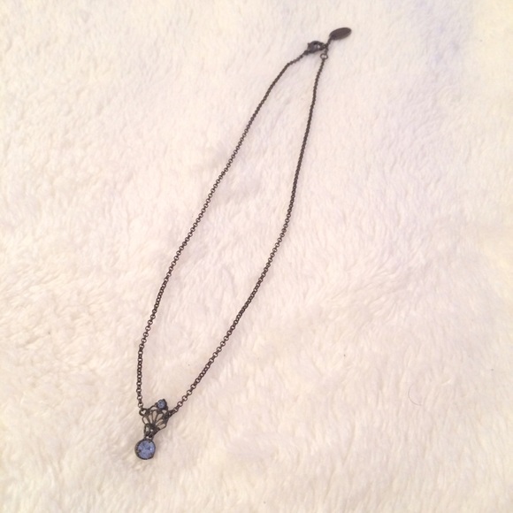 SOLD-HP 7/29 🎉 Delicate Blue Stone Necklace - Picture 2 of 3