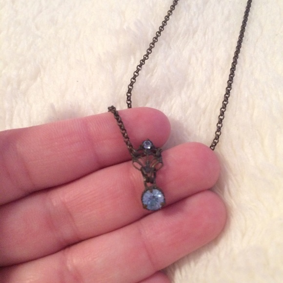 SOLD-HP 7/29 🎉 Delicate Blue Stone Necklace - Picture 3 of 3