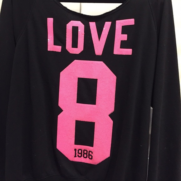 Black PINK Sweatshirt with pink sequins