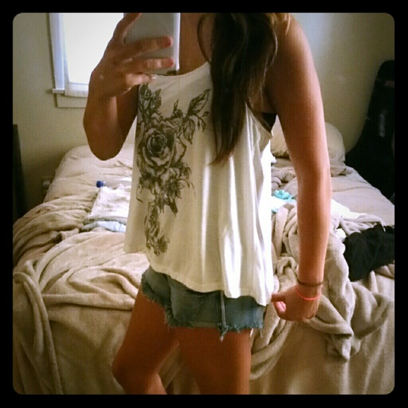 Like new! Medium Rewind white racer back tank top