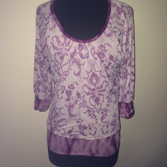 NWOT Arden B Burnout Long Sleeve Shirt