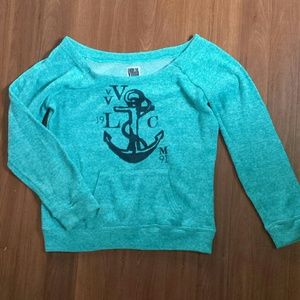 Volcom Turquoise Anchor Sweatshirt