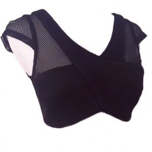 Mesh v neck crop top