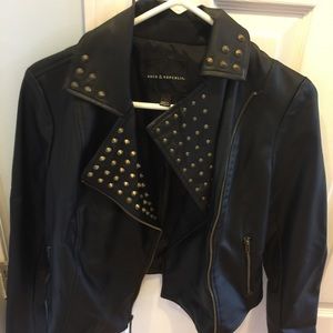 Leather blazer style studded jacket. Never worn.