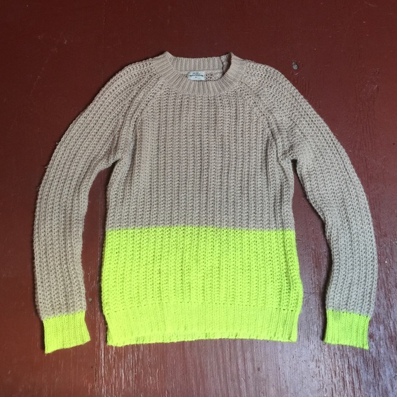 Wallace by Madewell beige and yellow sweater