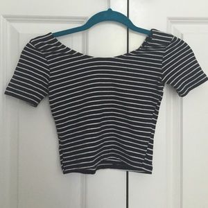 striped crop top