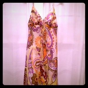 Milly silk floral paisley dress