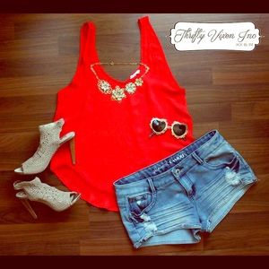 Orange Lush Tank Perfect For Summer!