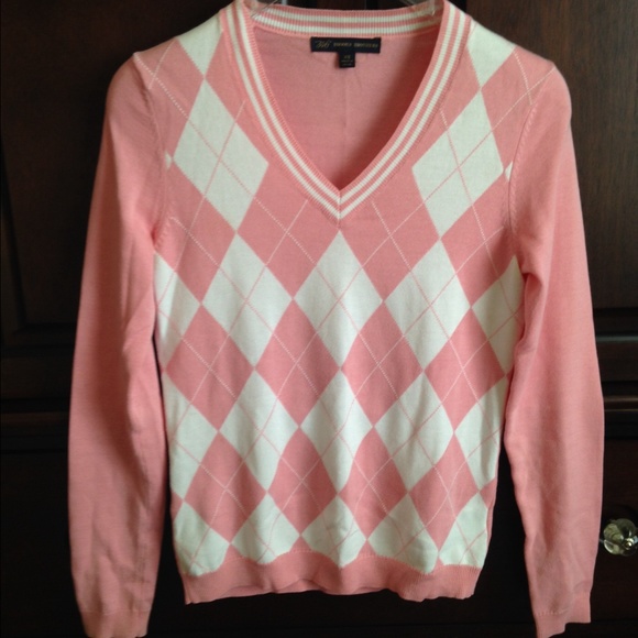 Brooks Brothers "346" V Neck Argyle Sweater XS