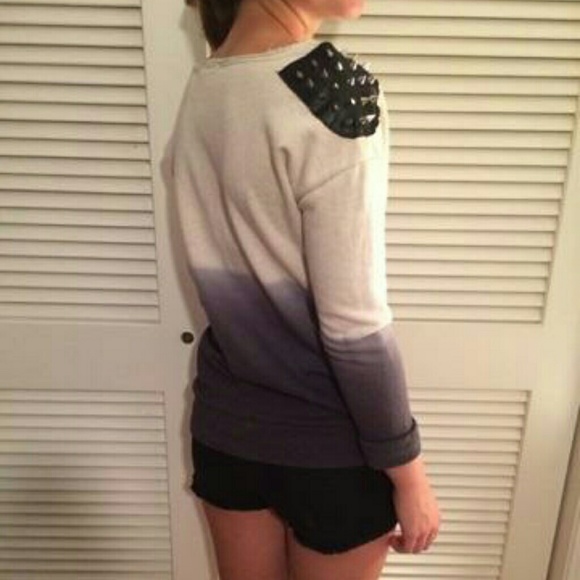 Studded ombre sweater