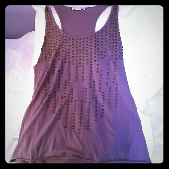Purple studded tank top