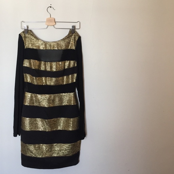 Black & Gold party Dress