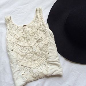 Free People Cream Top