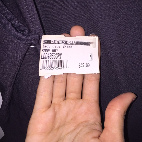 Dark grey/ Charcoal open back party dress. - Picture 2 of 3