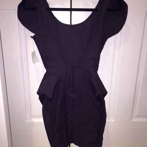 Dark grey/ Charcoal open back party dress. - Picture 3 of 3