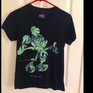 Weed Mickie mouse black tee shirt
