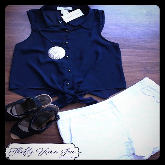 Navy Blue Sans Souci Tank