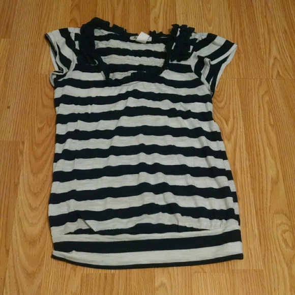 Navy blue striped tee - Picture 1 of 2