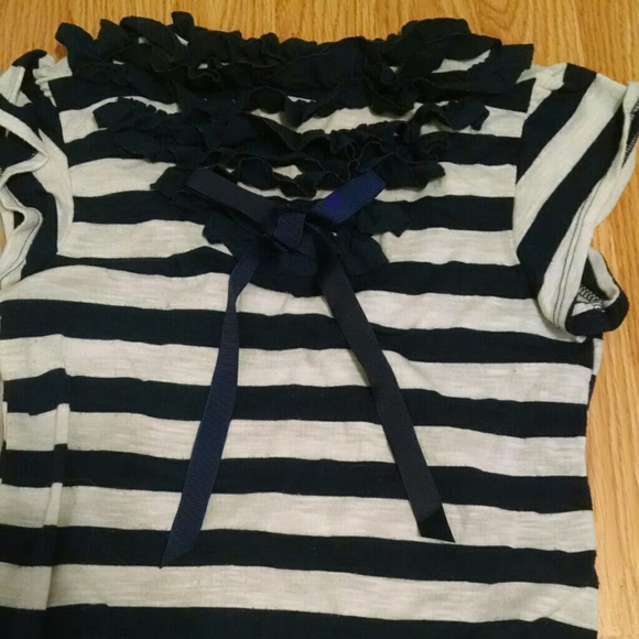 Navy blue striped tee - Picture 2 of 2
