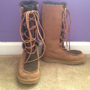 KIDS SIZE lace up Ugg boots