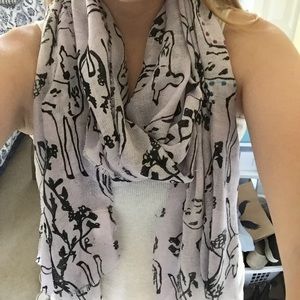 Lavender deer scarf
