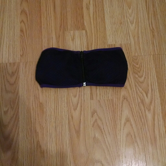 Purple and black fishnet bandeau - Picture 1 of 1