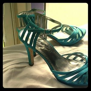 Light blue high heels