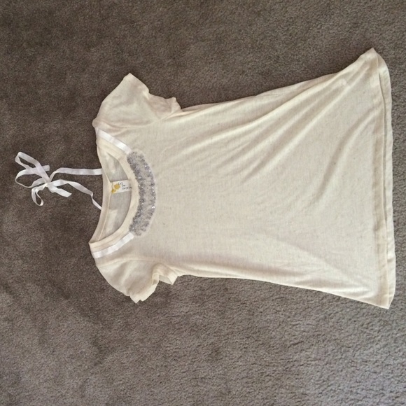 Beige shirt with sequence detailing - Picture 1 of 1