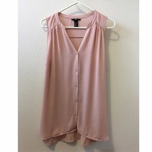Button up sleeveless blouse