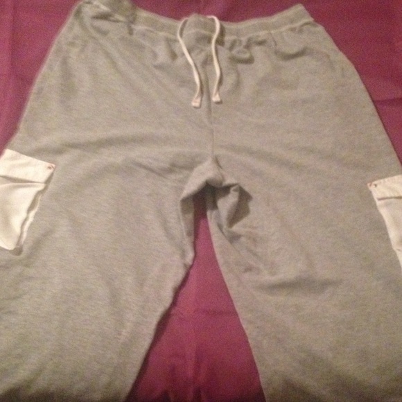 Gray and white pants for women