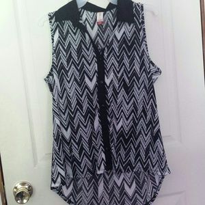 High low women's abstract shirt