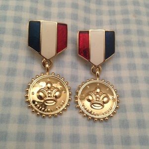 S O L D.             Trifari Club earrings