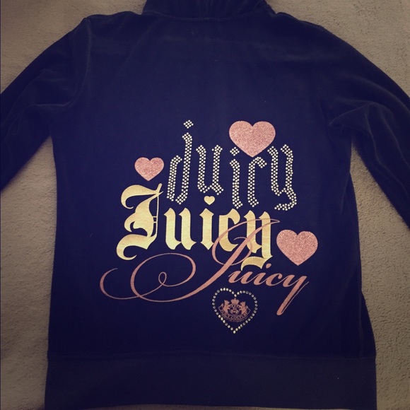 Bebe velour hoodie with Rhinestones in Regal.