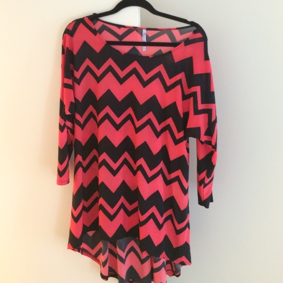 Chevron Print Tunic Top