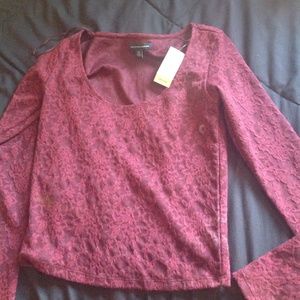 Floral Long Sleeve Cropped Shirt