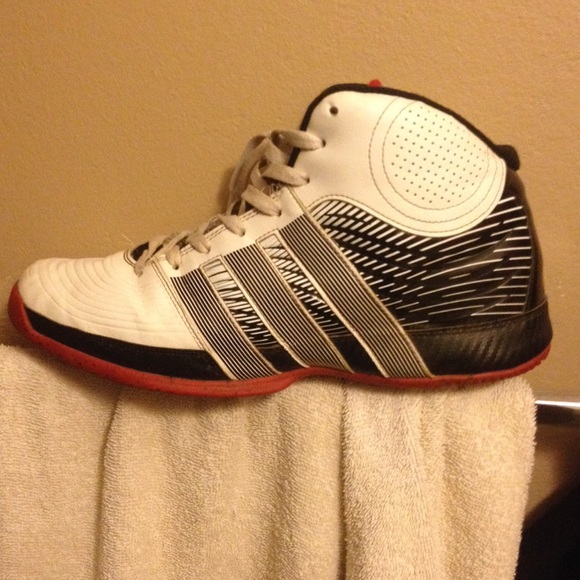 Red black and white Adidas