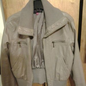 Taupe Leatherette Jacket